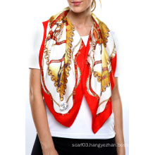 2014 90X90 Fashion Lady Silk Twill Scarf